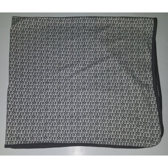 Petunia Pickle Bottom Gray White Spiral Receiving Blanket Lovey SPOT AS IS - Picture 1 of 7